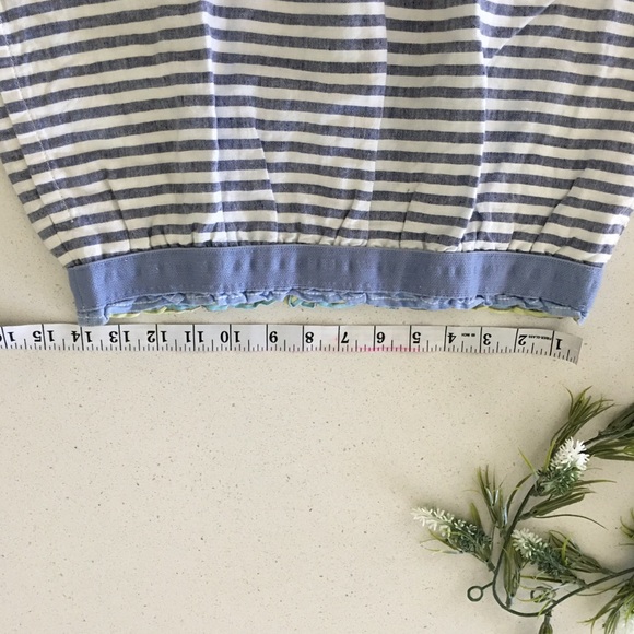 Summer linen stripe nautical pocket skirt small - Picture 3 of 5